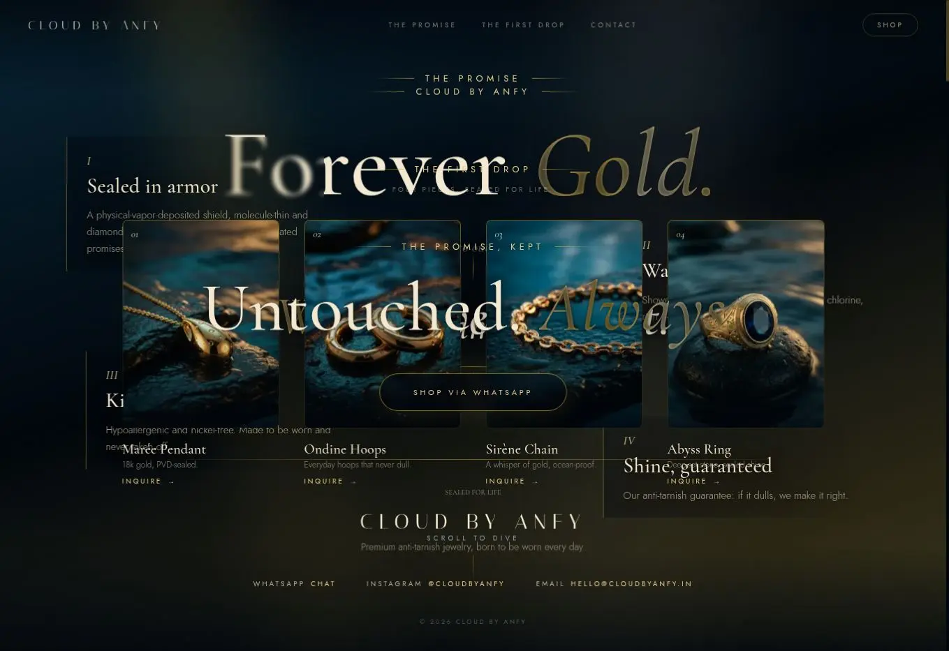Cloud by Anfy jewelry website